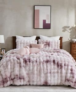 Maravilloso Juego de Edredón de Burbujas de -Rosa Morado Tie