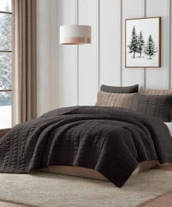 Juego de edredón de piel sintética maravillosa para cama