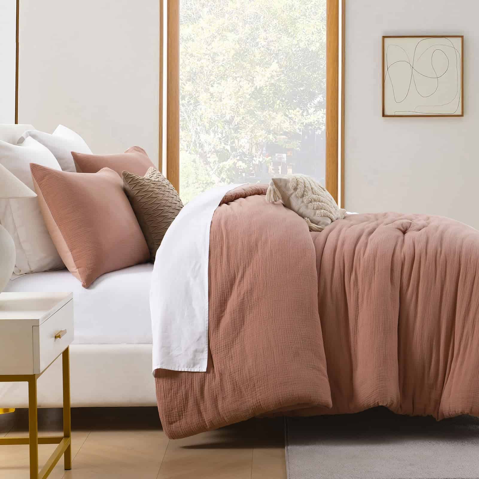 Juego de Edredón Queen Finlonte - Edredón de Algodón Color