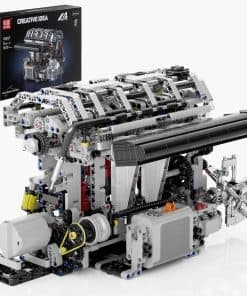 Mould King L4 Engine Toys Building Sets, Mini Engine Scale