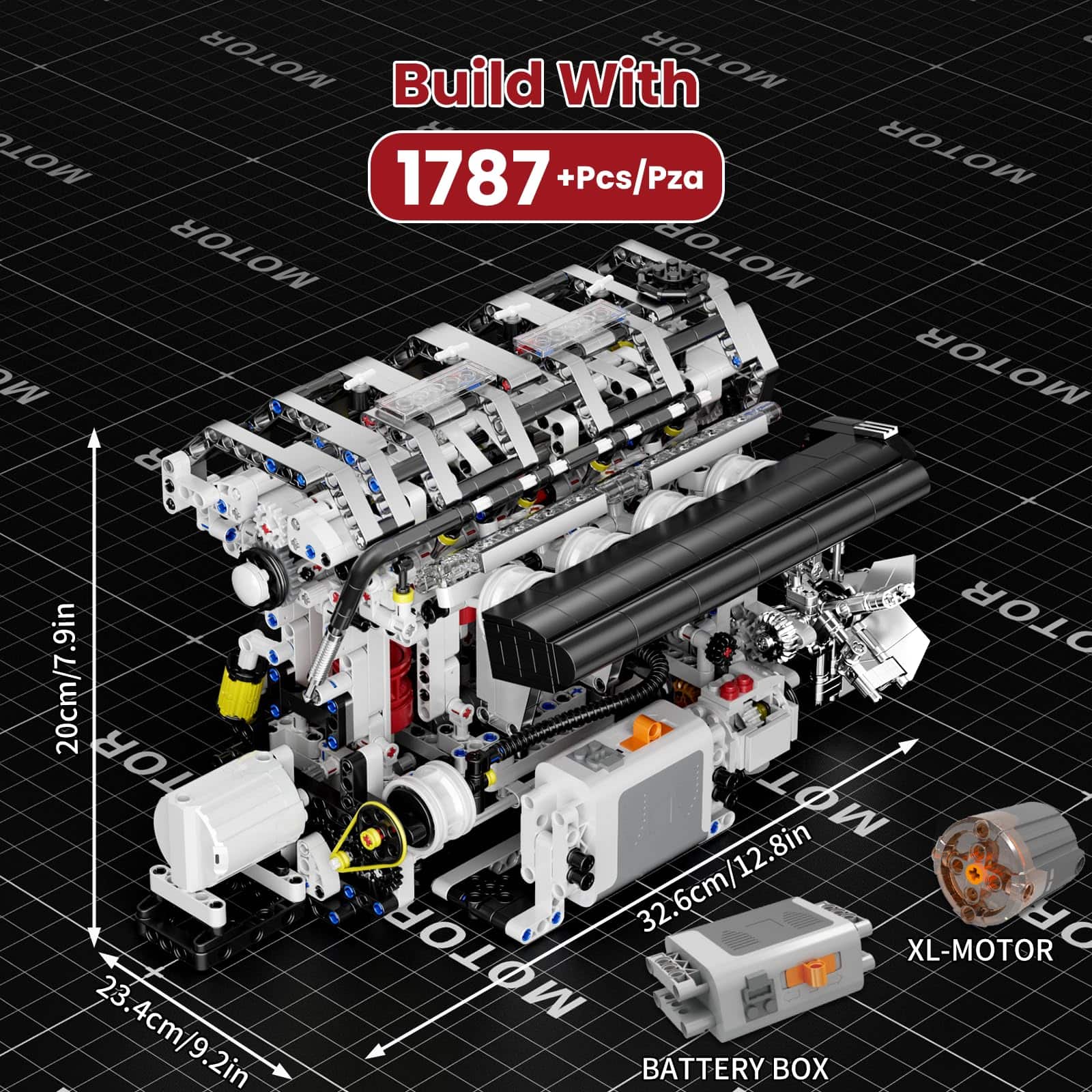 Mould King L4 Engine Toys Building Sets, Mini Engine Scale - Imagen 6