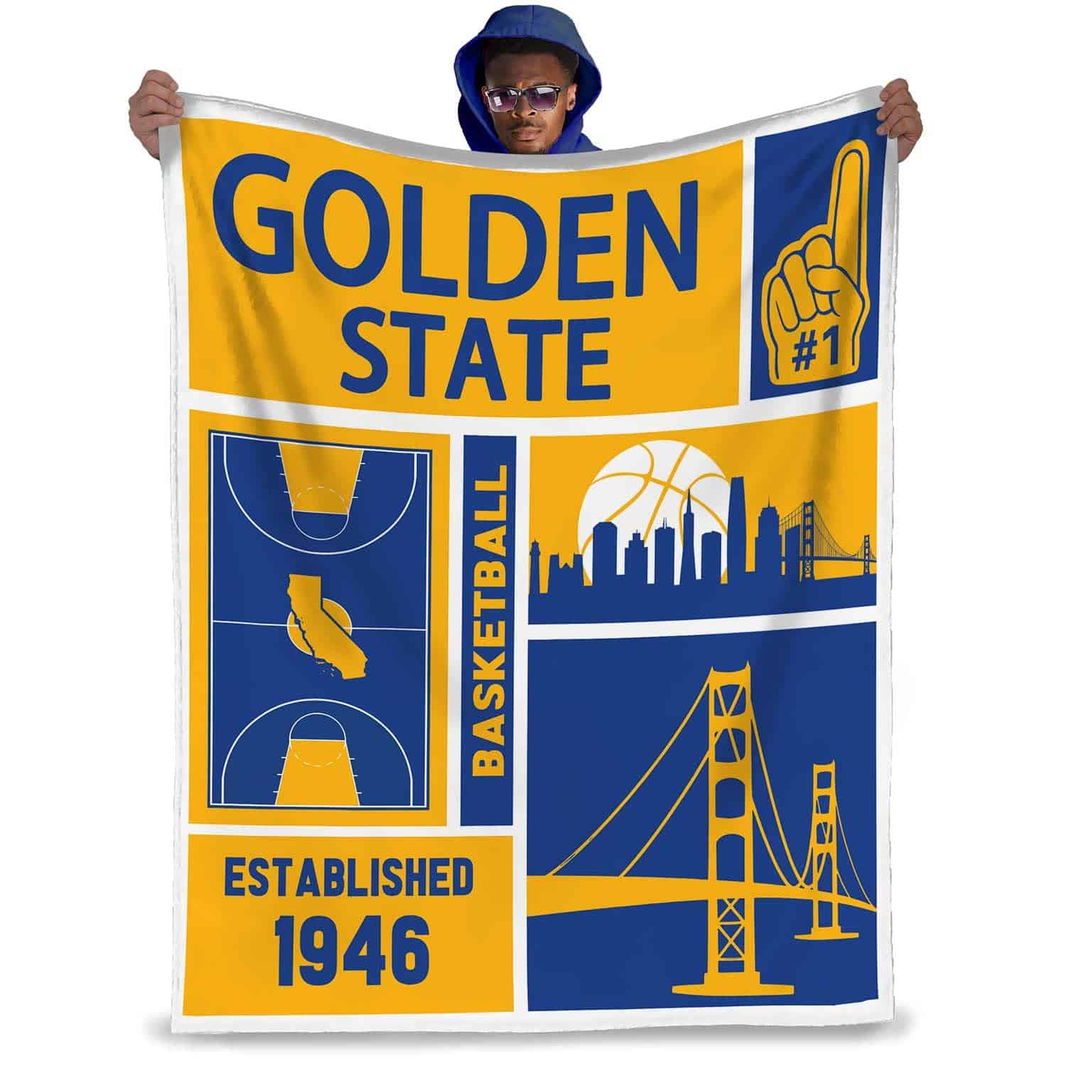 Manta Golden State Classic Sport Basketball Regalos para
