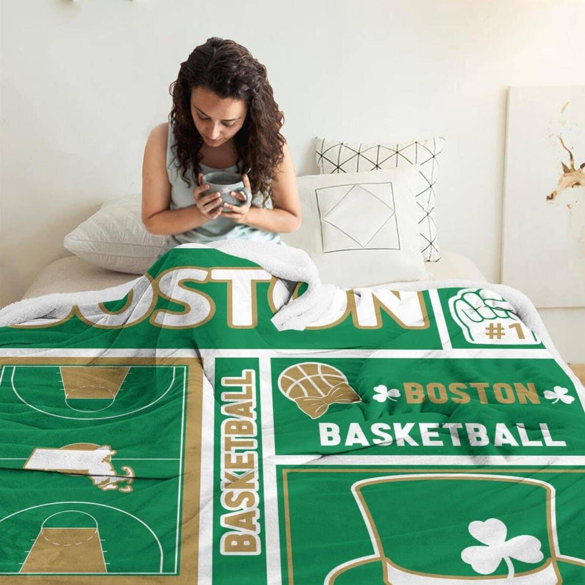 Manta de baloncesto clásica Boston Sport regalos para niños - Imagen 5