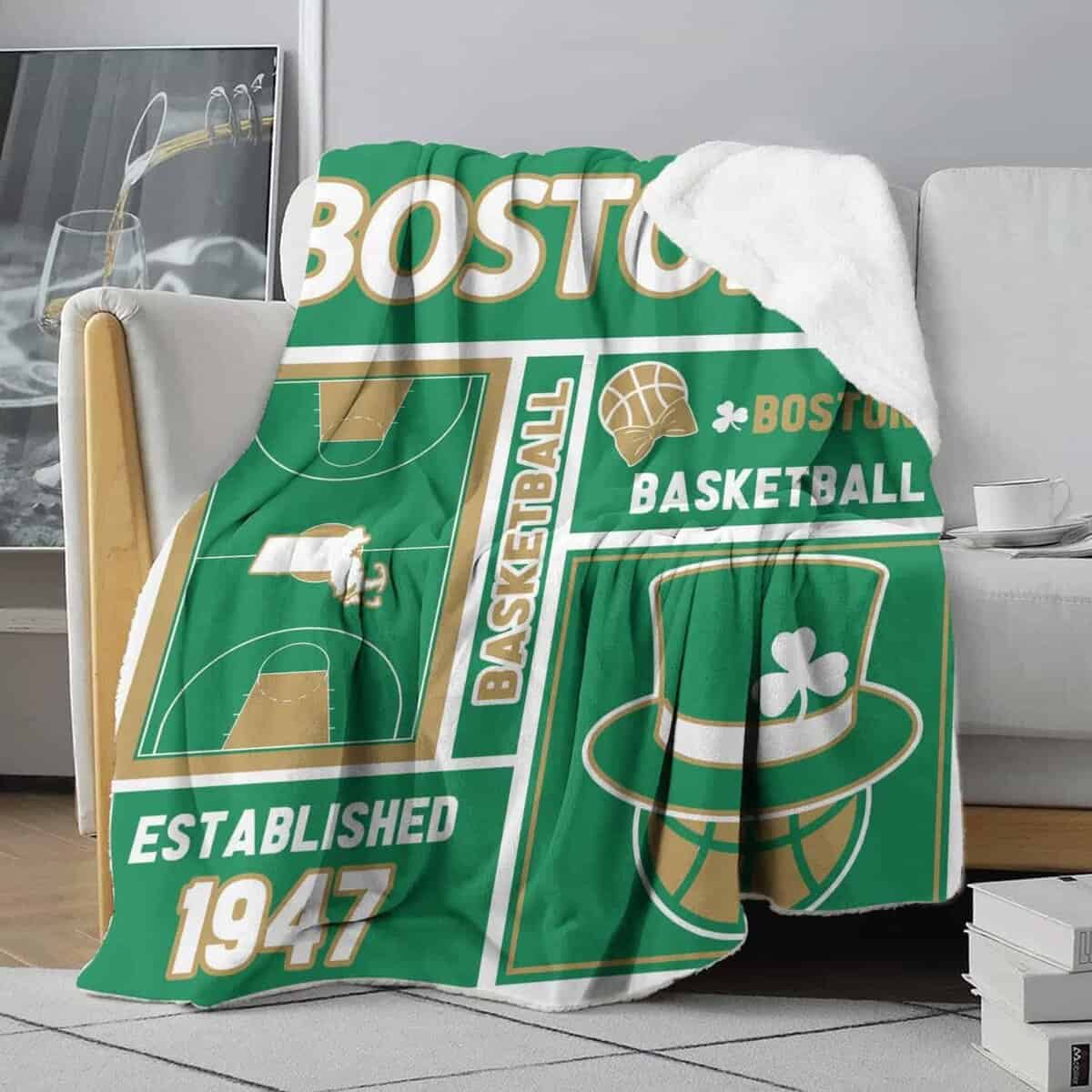 Manta de baloncesto clásica Boston Sport regalos para niños - Imagen 4