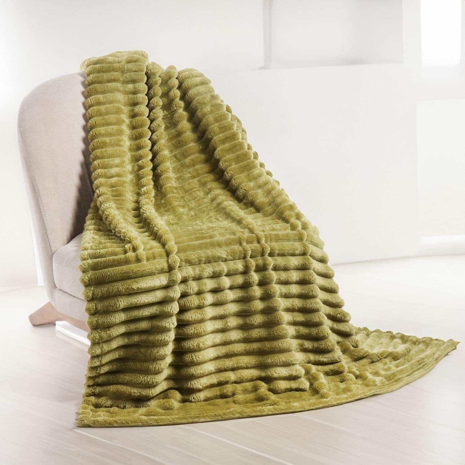 Manta de Lana Daniks para Cama y Sofá, 60x80, 330 GSM -