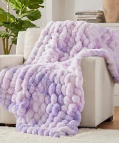 Manta de pelo de conejo suave Hyde Lane, manta esponjosa y