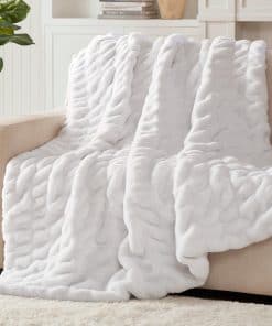 Manta de Lana de Conejo Falso Suave Hyde Lane, Manta