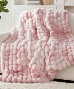 Manta de Lana de Conejo Falso Suave Hyde Lane, Manta de