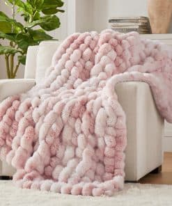 Manta de piel de conejo sintética suave de Hyde Lane, manta