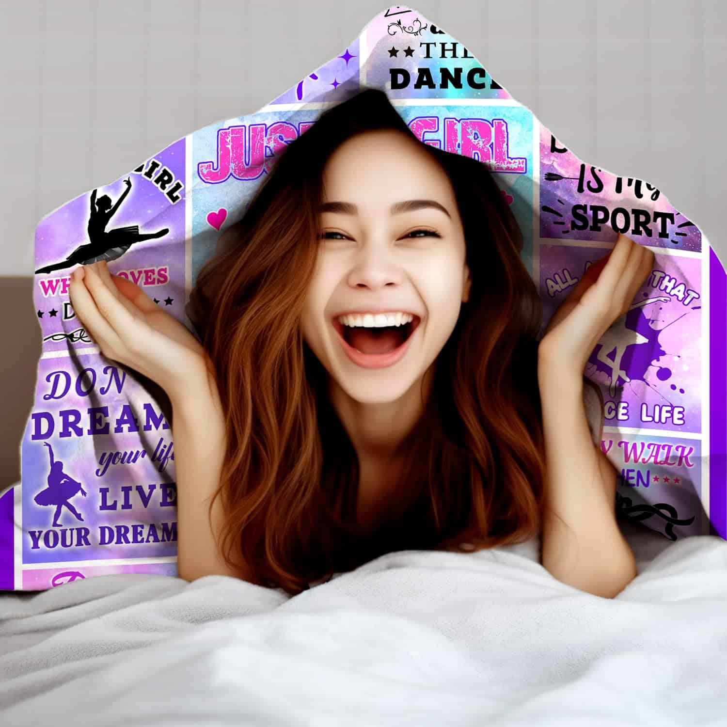 Manta de Baile de Felpa Suave Ligera de Franela para Sofá, - Imagen 4