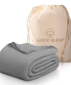 Manta de Algodón 100%, Tejido de Gofre, Súper Suave, Mantas