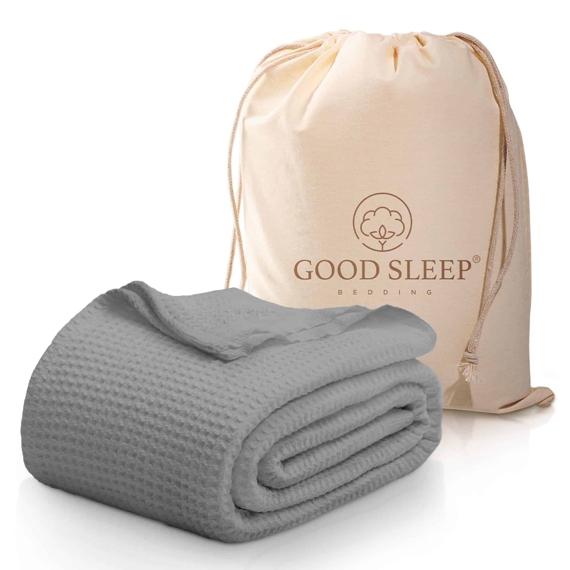 Manta de Algodón 100%, Tejido de Gofre, Súper Suave, Mantas