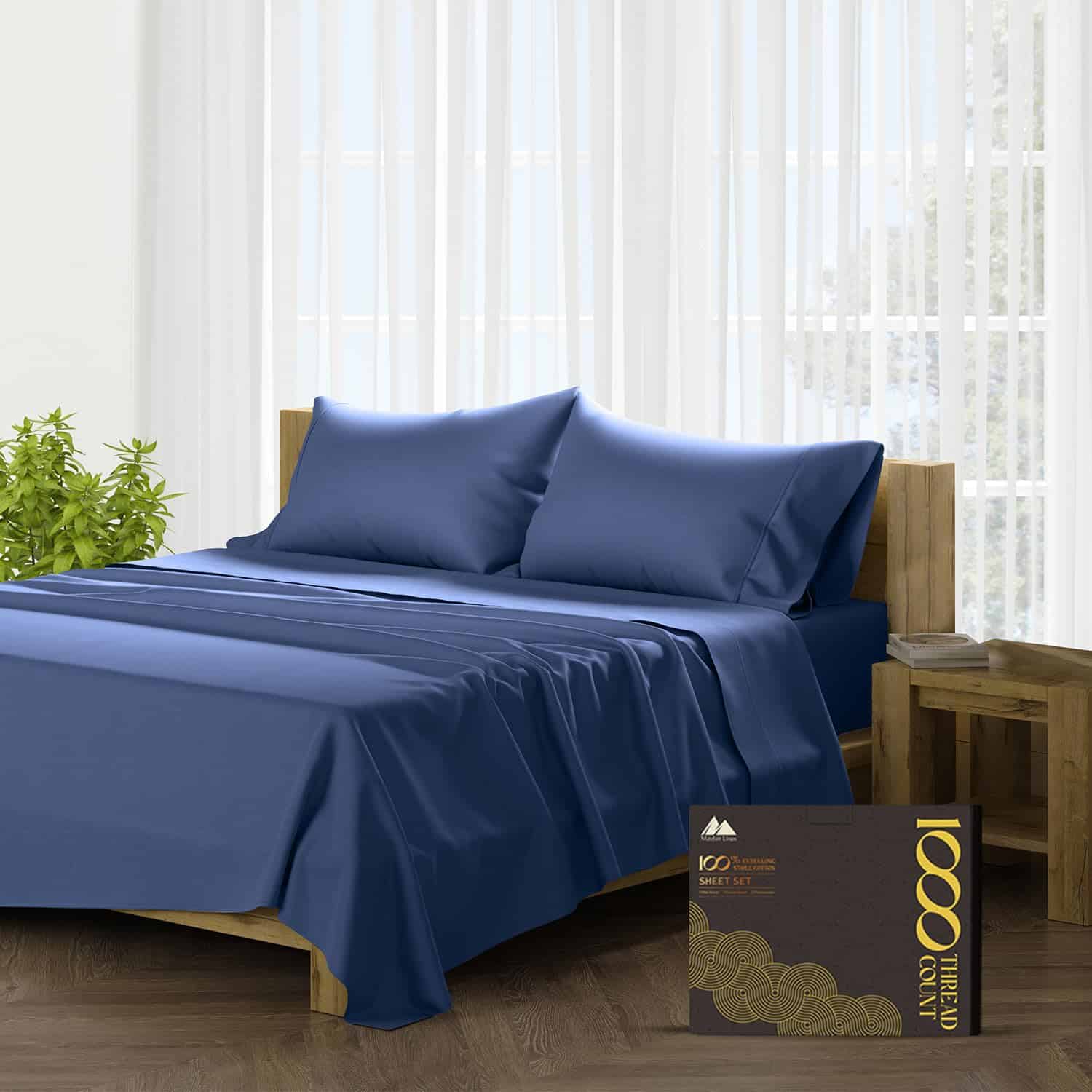 Juego de sábanas Mayfair Linen 100% algodón egipcio -