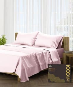 Juego de sábanas de algodón egipcio Mayfair -Rosa