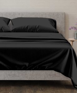 Juego de sábanas Mayfair Linen 100% algodón -Negro