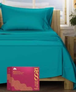 Juego de sábanas Mayfair Linen 100% algodón -Teal