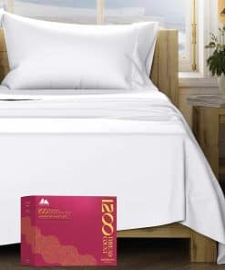 Juego de sábanas de algodón egipcio Mayfair -Blanco