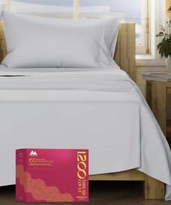 Juego de sábanas 100% algodón egipcio tamaño -Gris Claro