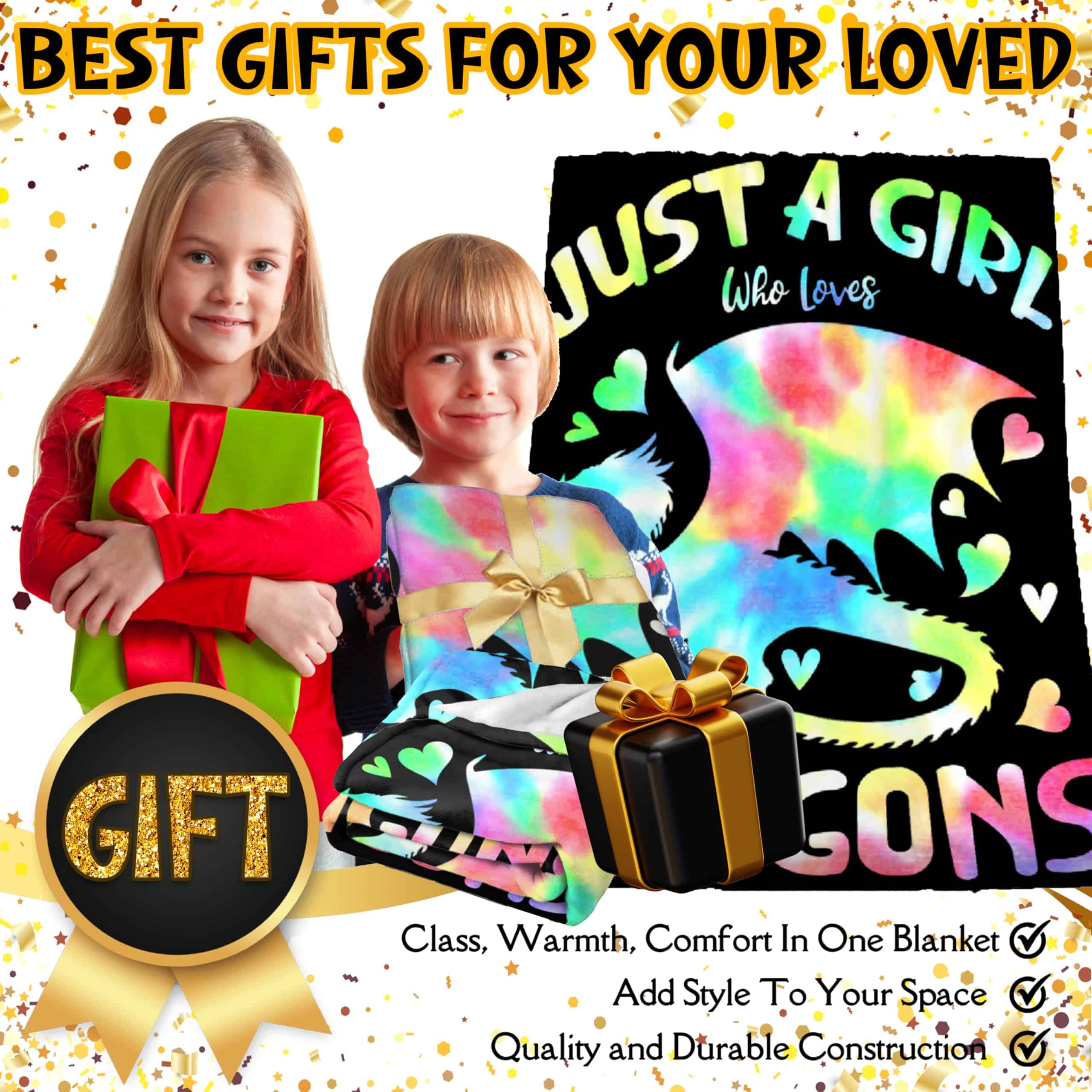 Manta ZOCHOTEN Just A Girl Who Loves Dragons Suave Cálida - Imagen 4