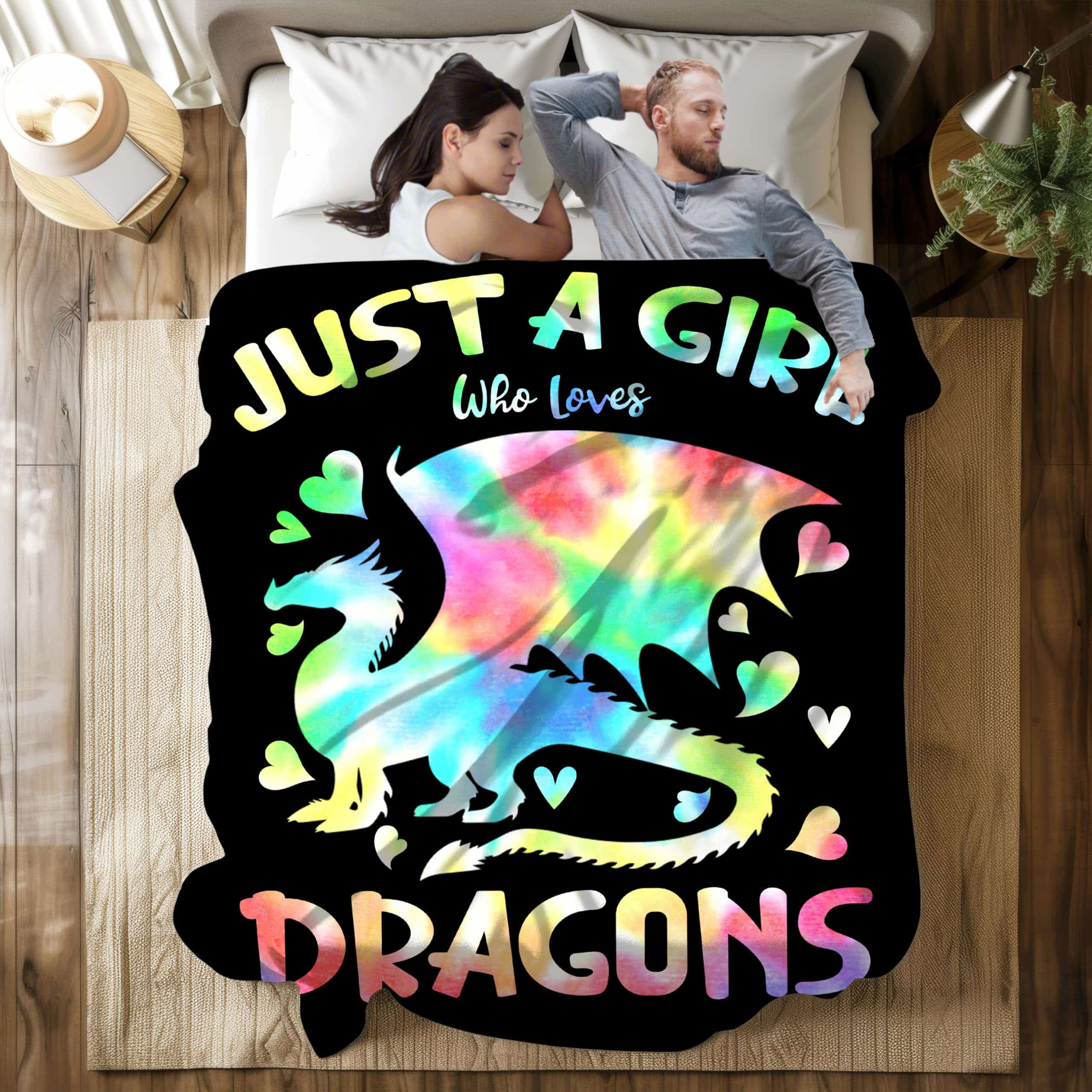 Manta ZOCHOTEN Just A Girl Who Loves Dragons Suave Cálida - Imagen 7