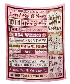 Manta de Cumpleaños 16 ZOCHOTEN súper ligera, suave, cómoda