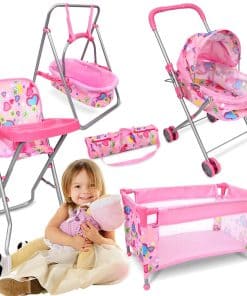 Set de Cochecito de Muñecas de 5 Piezas uyakhom con