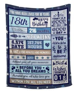 Manta de tiro ZOCHOTEN de 18 cumpleaños Super Ligera Suave