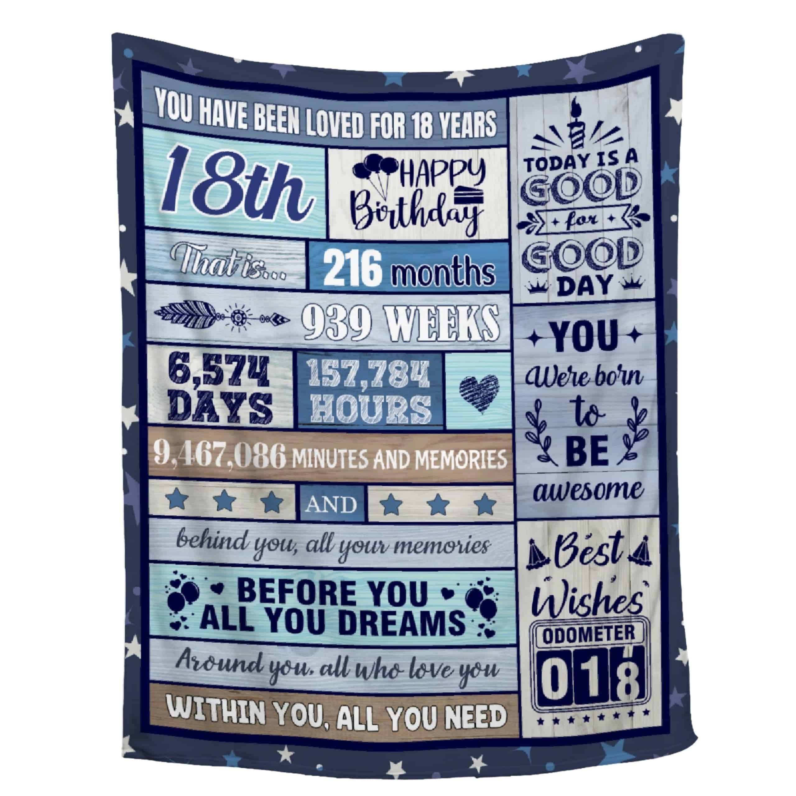 Manta de tiro ZOCHOTEN de 18 cumpleaños Super Ligera Suave