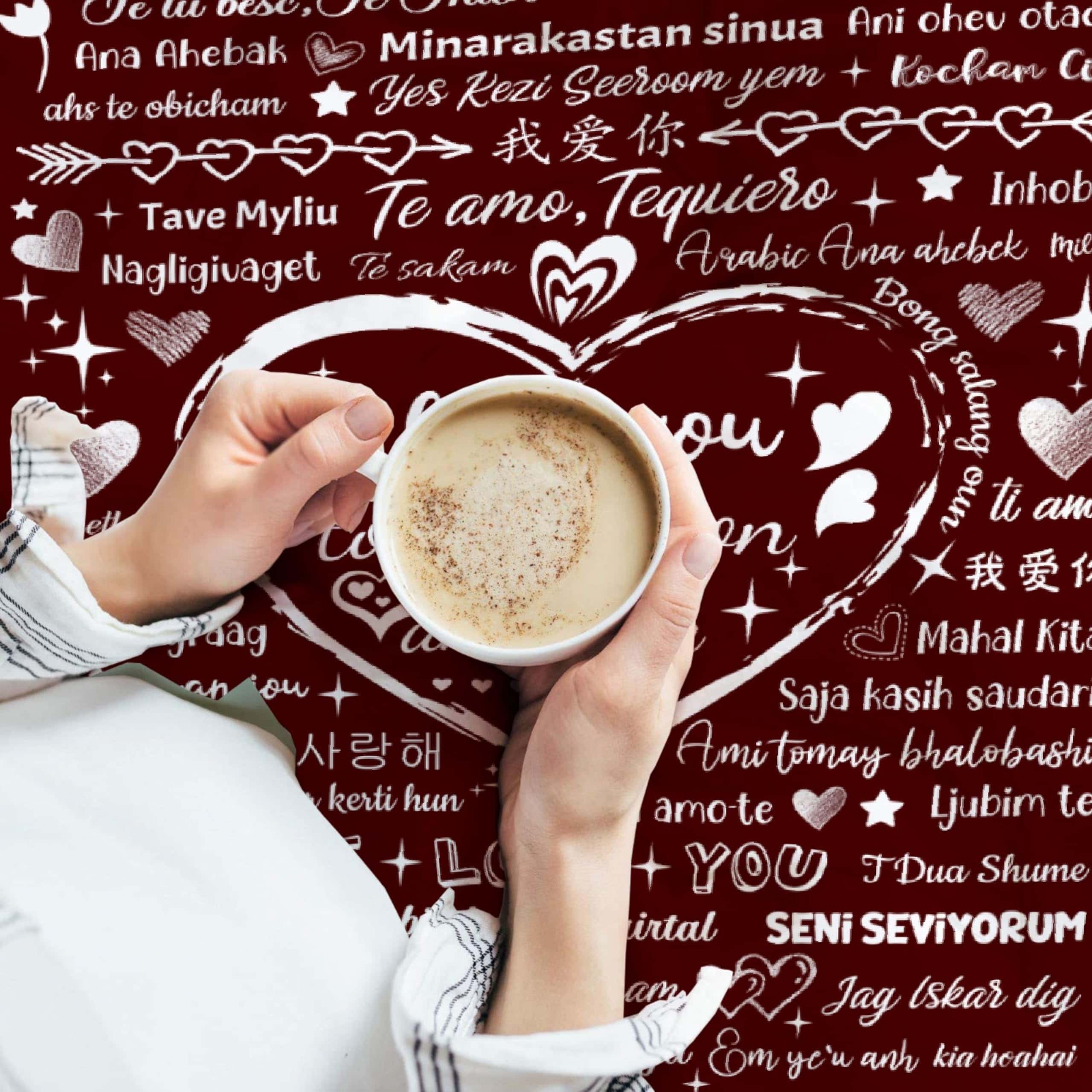 Manta de Franela ZOCHOTEN I Love You Súper Ligera, Suave, - Imagen 9