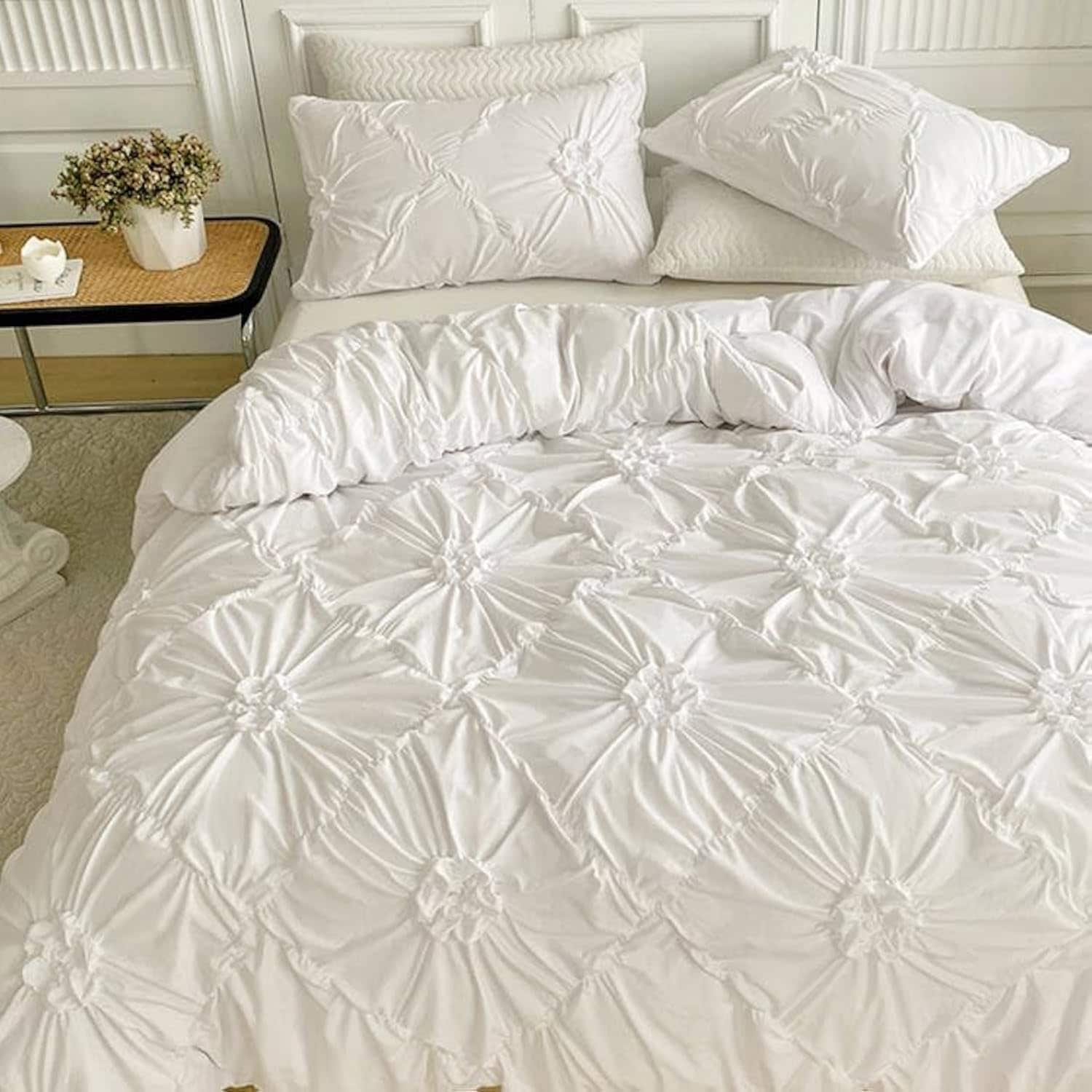 Juego de Funda de Edredón Boho BUAEL para Cama Queen Size,