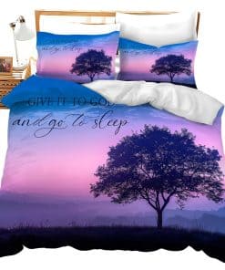 Conjunto de Ropa de Cama Jamie World Purple Tree para Twin