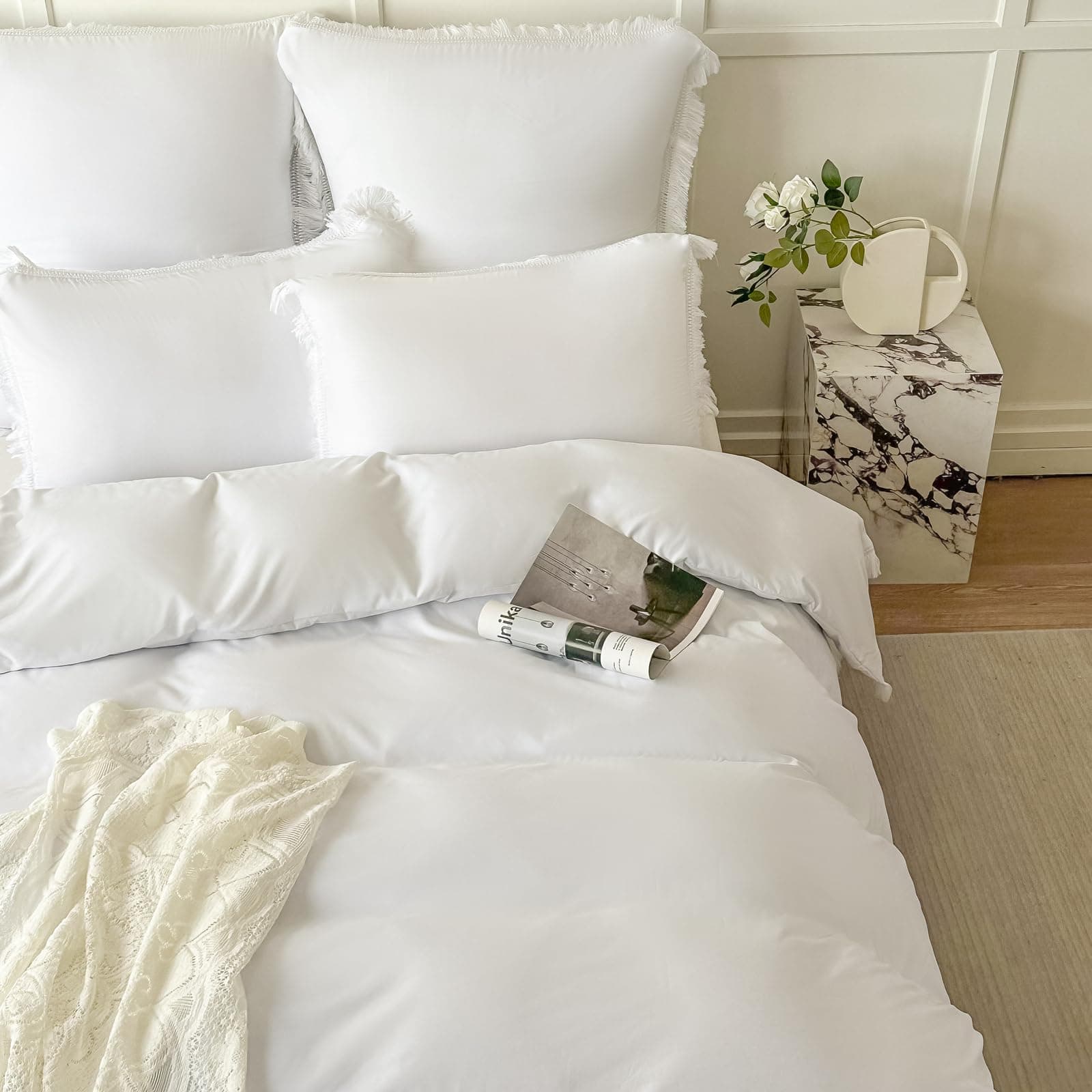 Amolavet Juego de Funda de Edredón Boho Tassel Tamaño King - Imagen 6