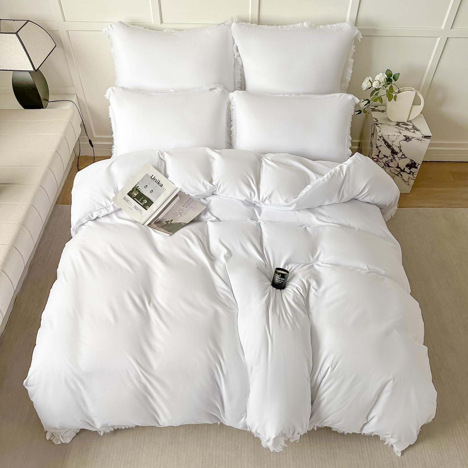 Amolavet Juego de Funda de Edredón Boho Tassel Tamaño King - Imagen 7