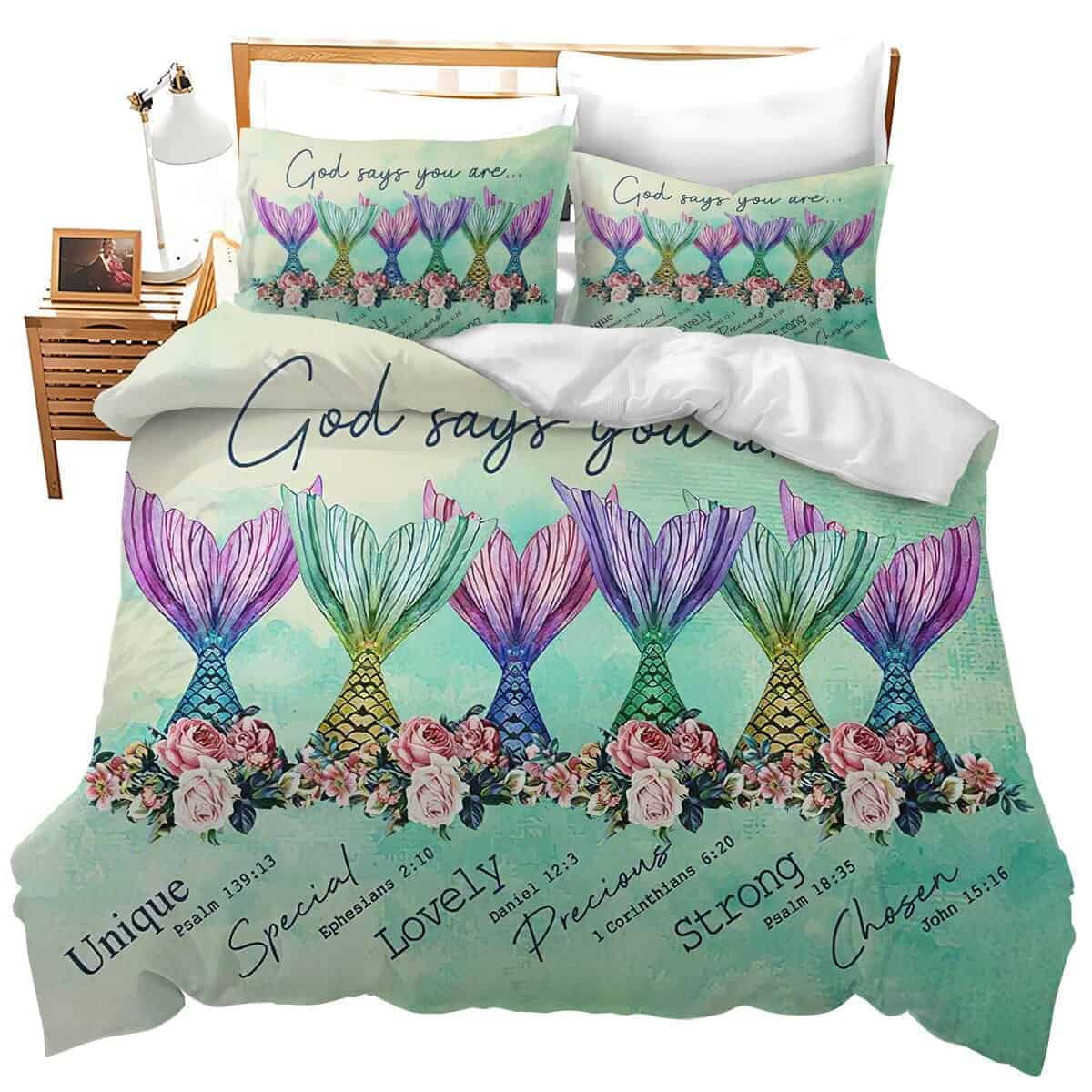 juego de ropa de cama de cola de sirena para cama -Cola de S