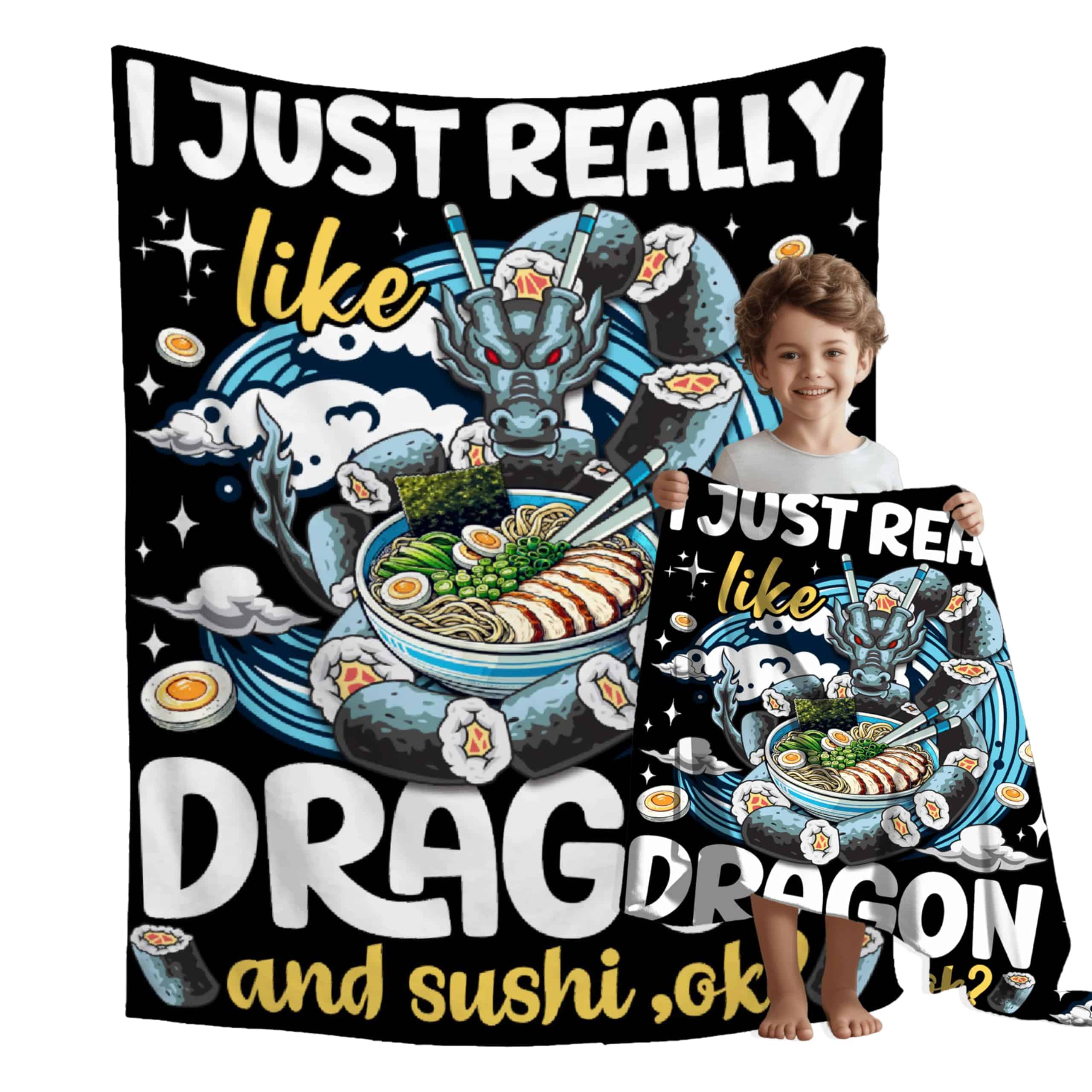 Manta de lanzar ZOCHOTEN I Just Really Like Dragon Ramen