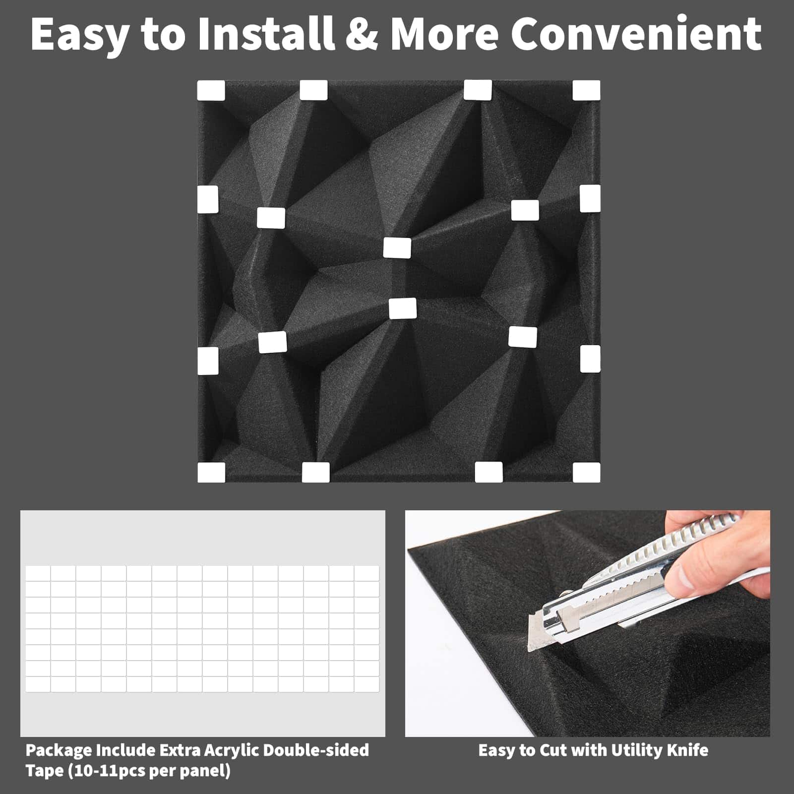 Paquete de 20 Paneles de Pared Insonorizantes con Diseño de - Imagen 9