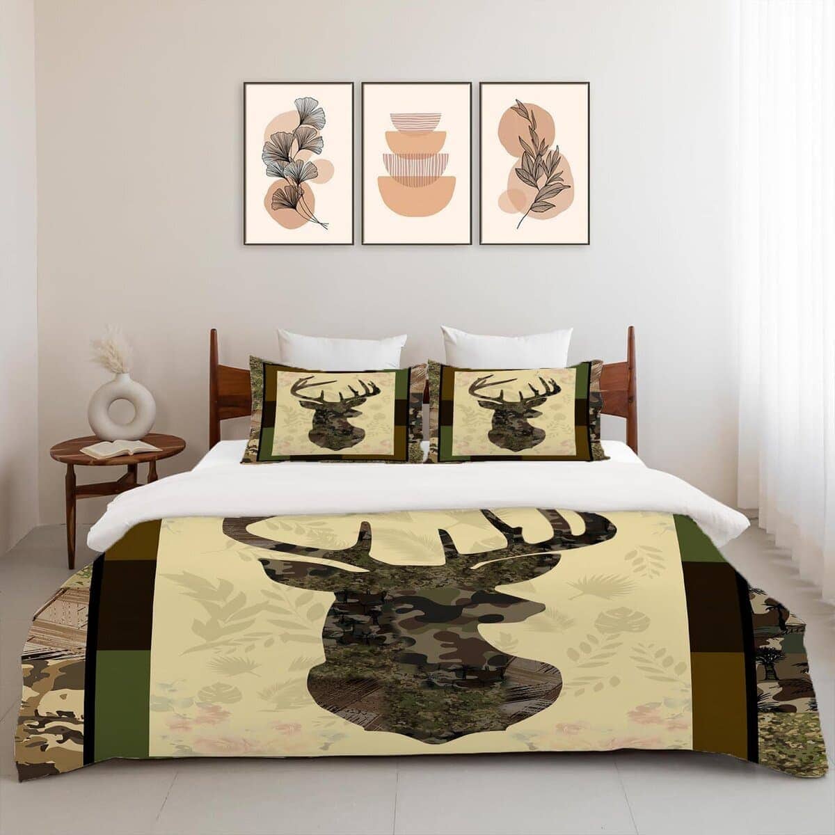 juego de ropa de cama de camuflaje de ciervo para cama - Imagen 6