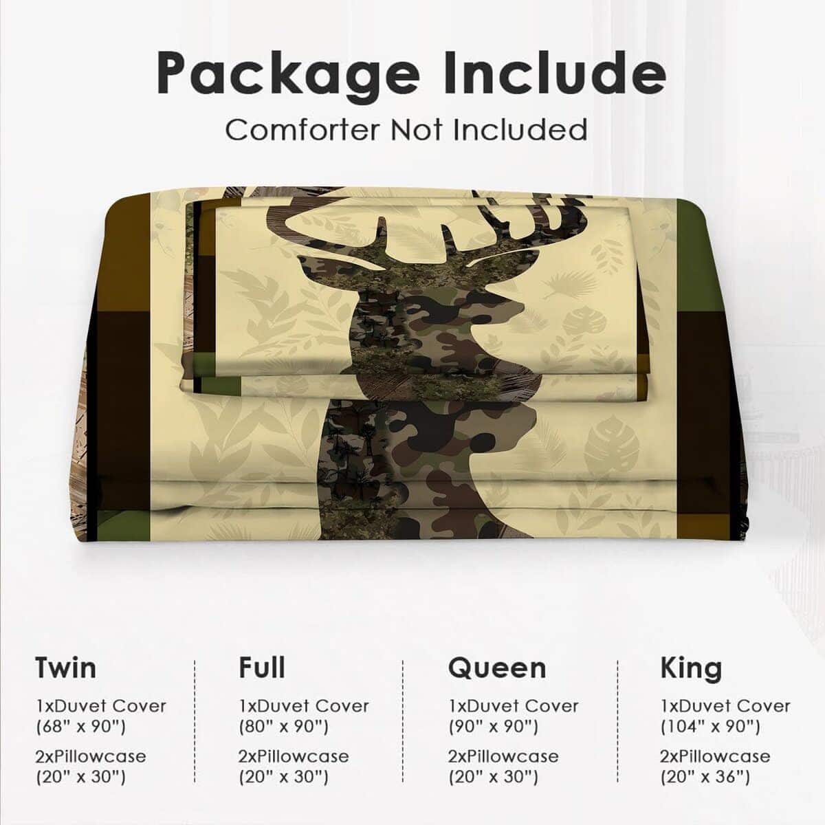 juego de ropa de cama de camuflaje de ciervo para cama - Imagen 5