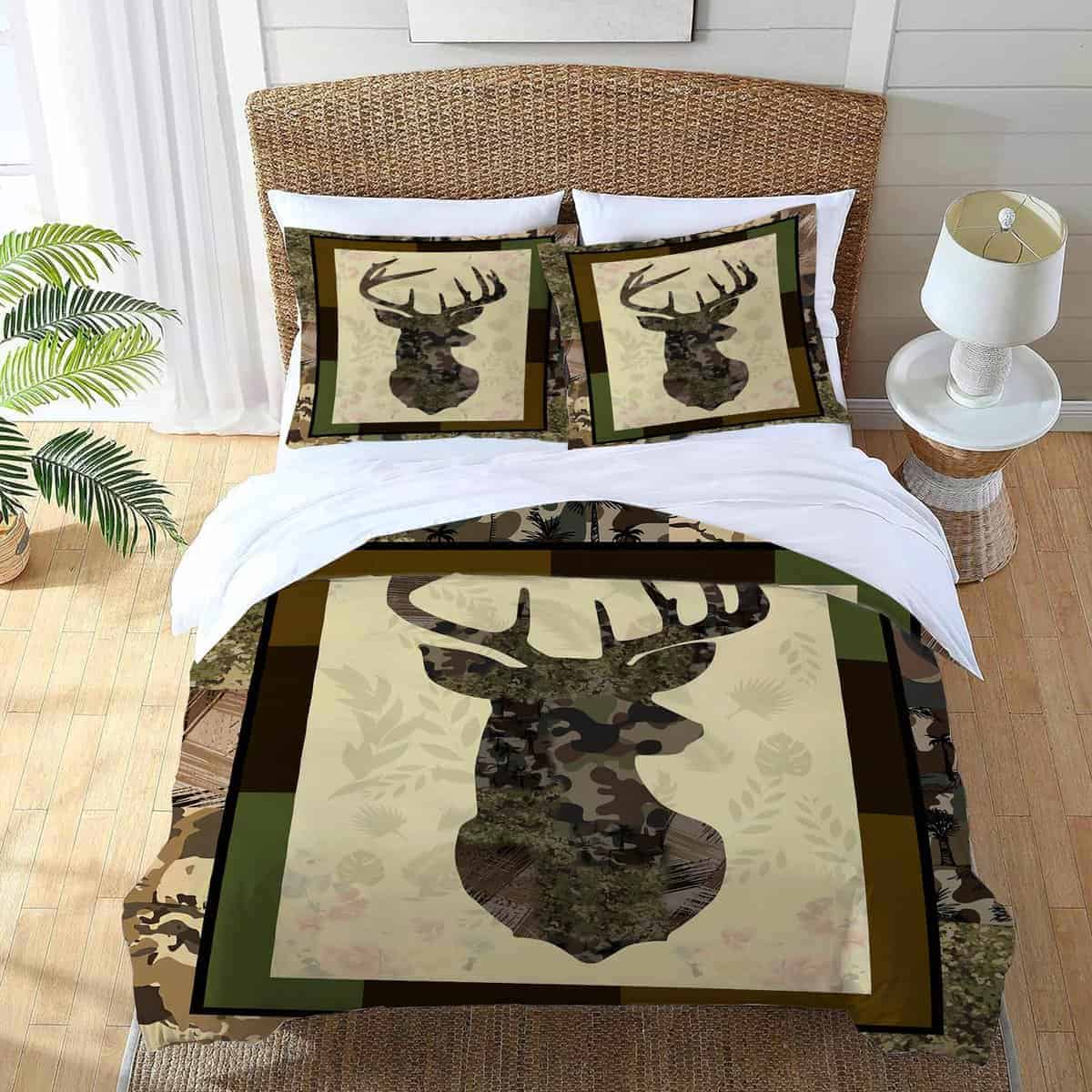 juego de ropa de cama de camuflaje de ciervo para cama - Imagen 3