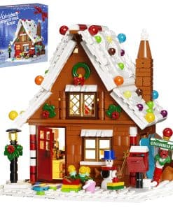 Kit de construcción de casa de pan de jengibre navideña con