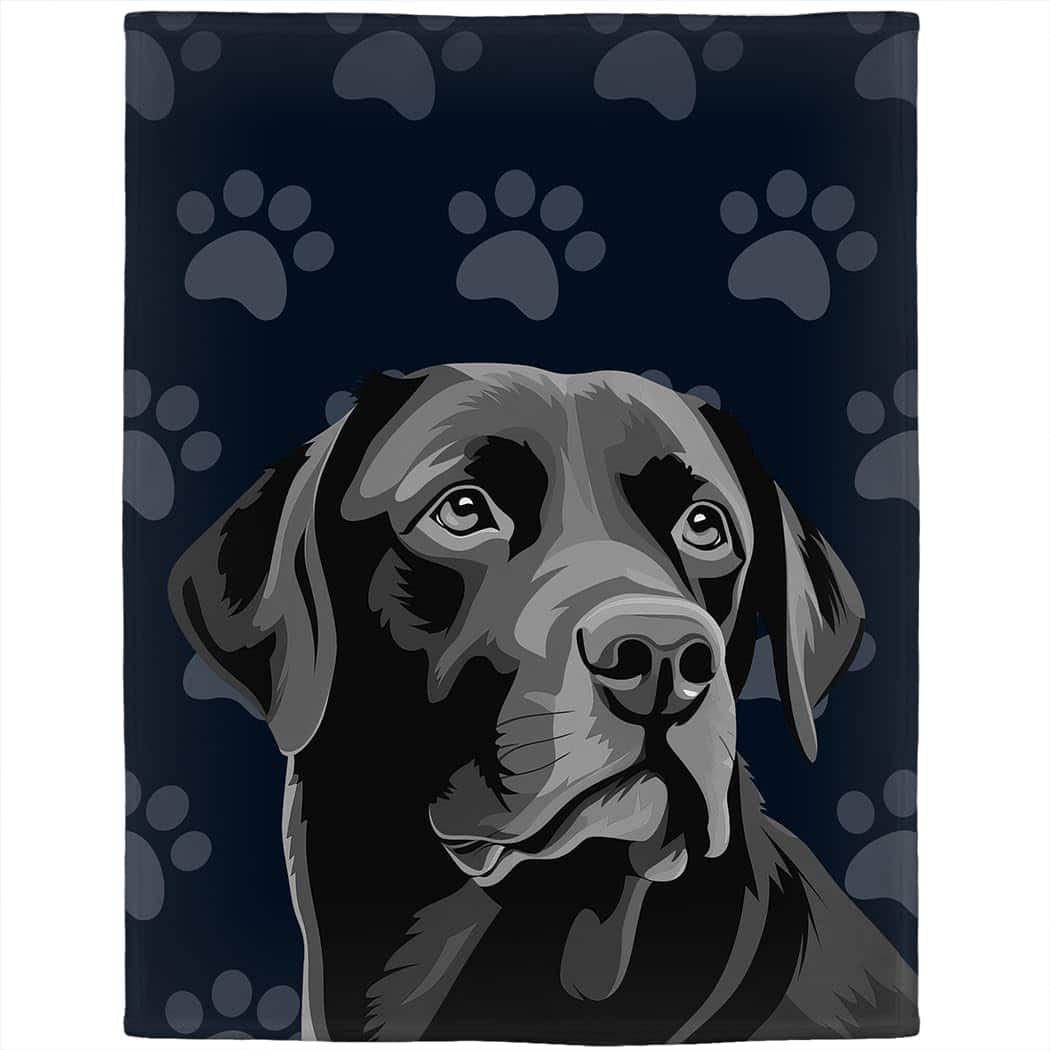 Manta HommomH de Labrador Retriever Negro 50" x 60",