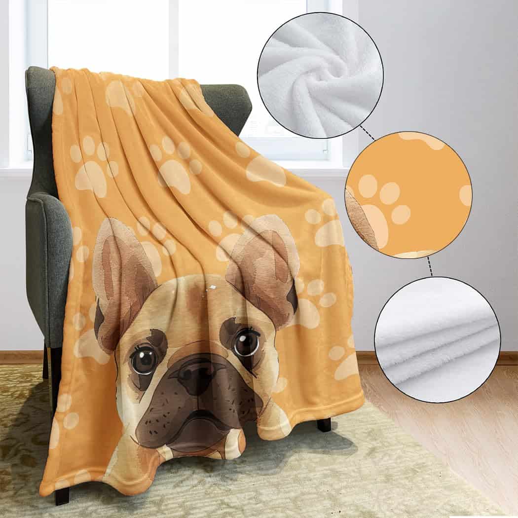 Manta de Pug HommomH 60" x 80", Regalos para Amantes de los - Imagen 6