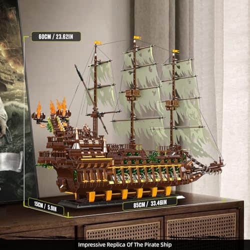 Mould King 13197 Juguete de Construcción de Barco Pirata, - Imagen 3