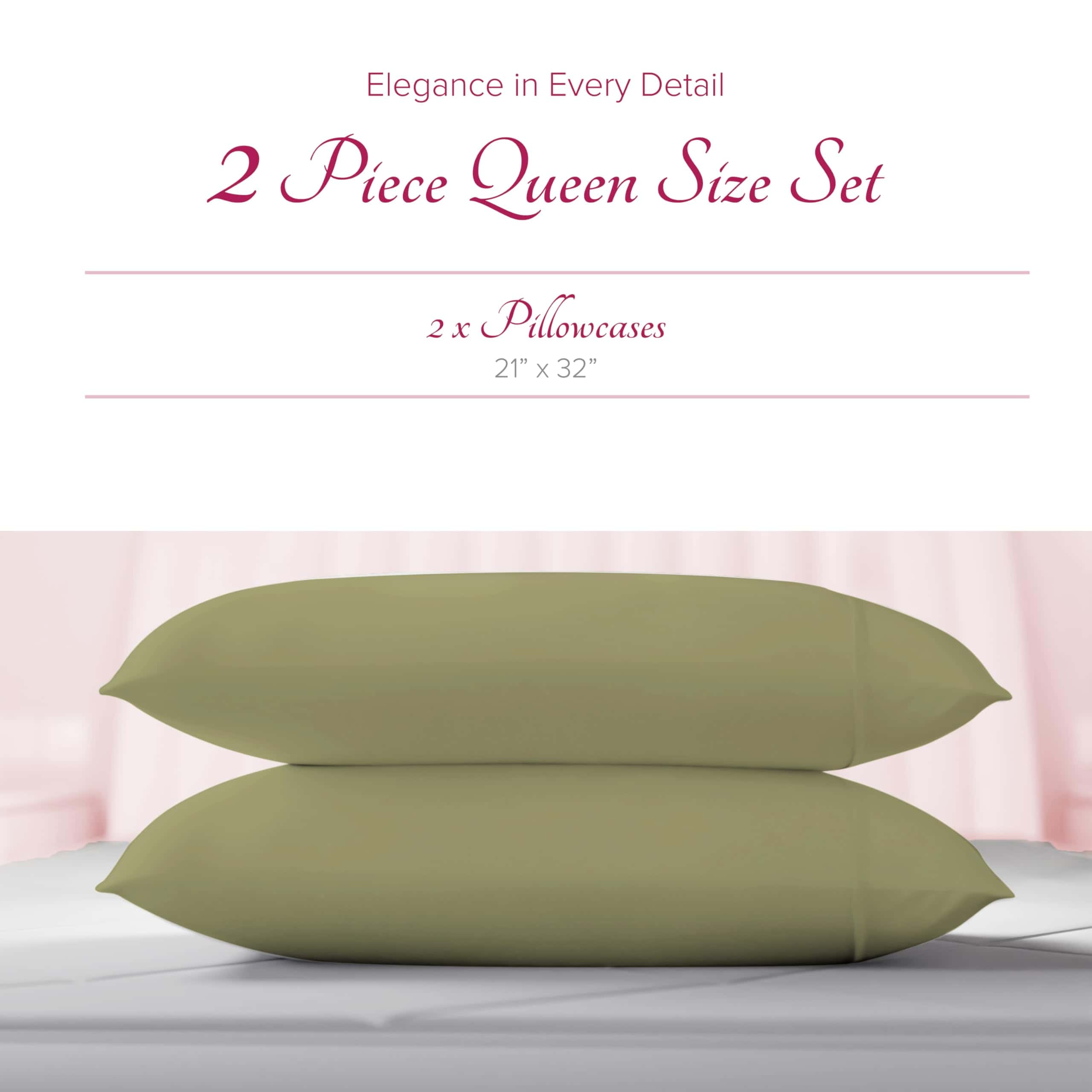 Set de 2 Fundas de Almohada Queen Carressa Linen 1200 TC - Imagen 4