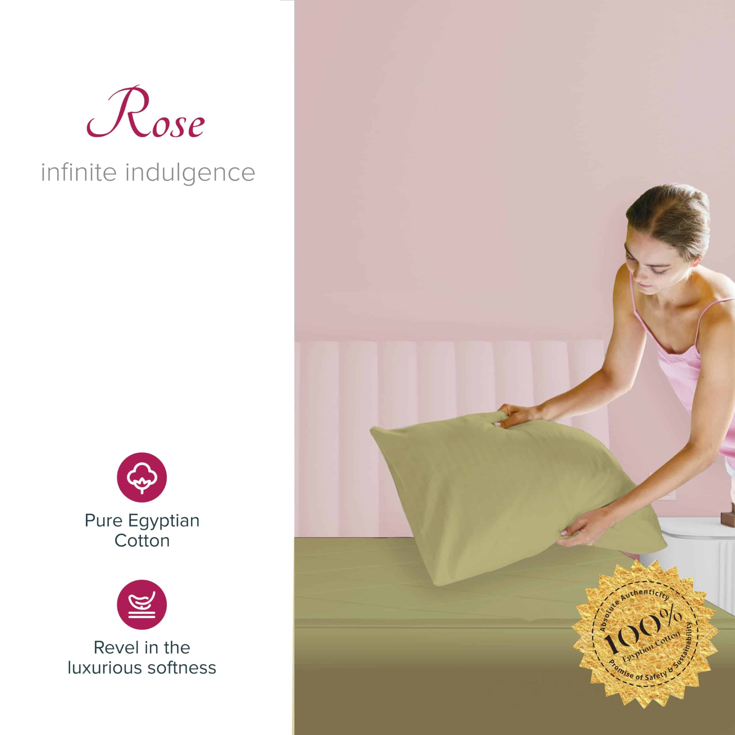 Set de 2 Fundas de Almohada Queen Carressa Linen 1200 TC - Imagen 3