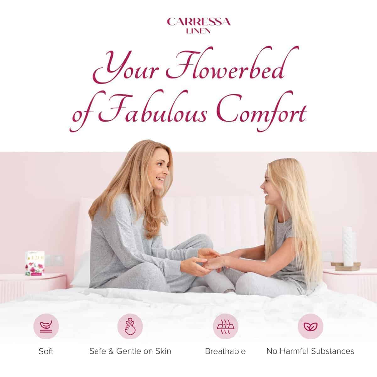 Set de 2 Fundas de Almohada Queen Carressa Linen 1200 TC - Imagen 5