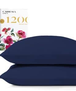 Set de 2 Fundas de Almohada Queen Color Azul Marino de