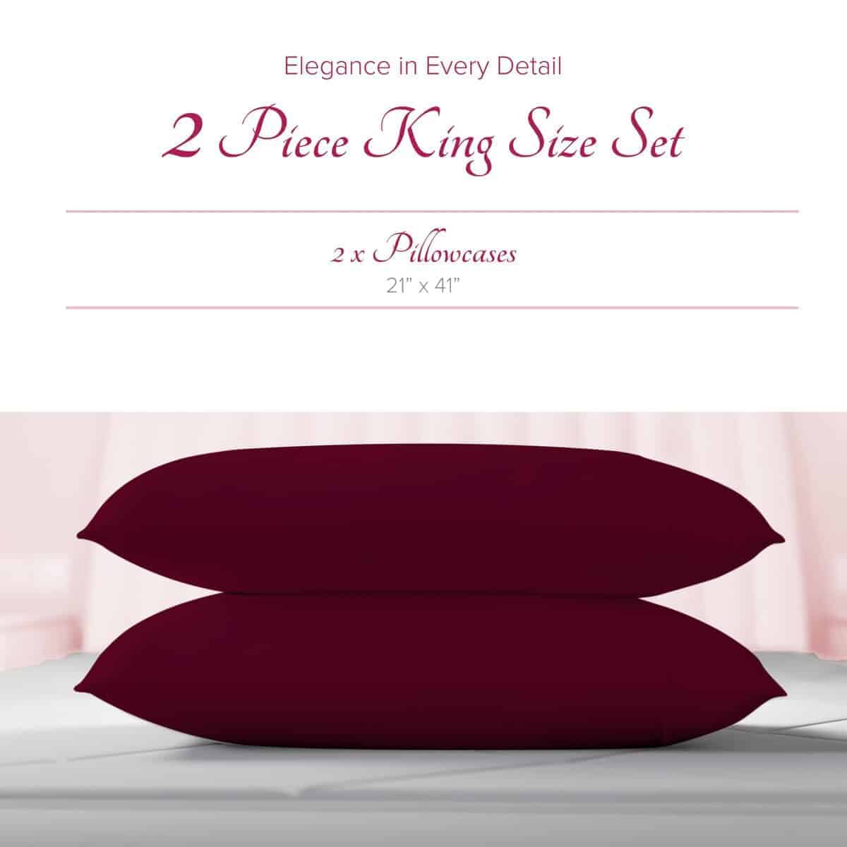Set de 2 Fundas de Almohada King Carressa Linen 1200 TC - Imagen 4