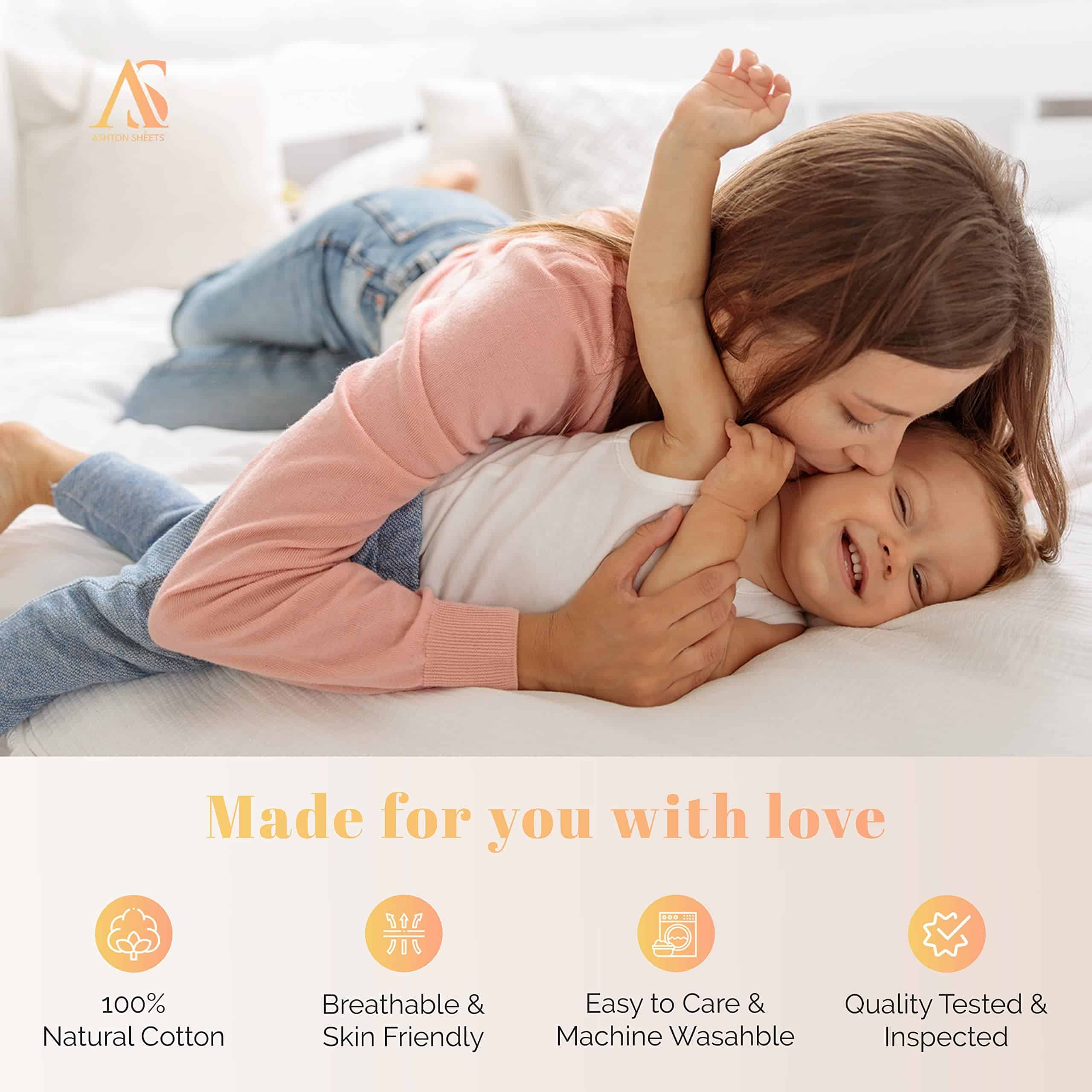 Ashton Sheets 100% Juego de Sábanas de Algodón Egipcio - Imagen 5