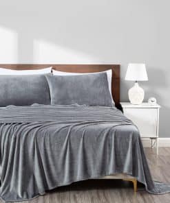 Juego de sábanas de franela extra suave Chezmoi Collection,